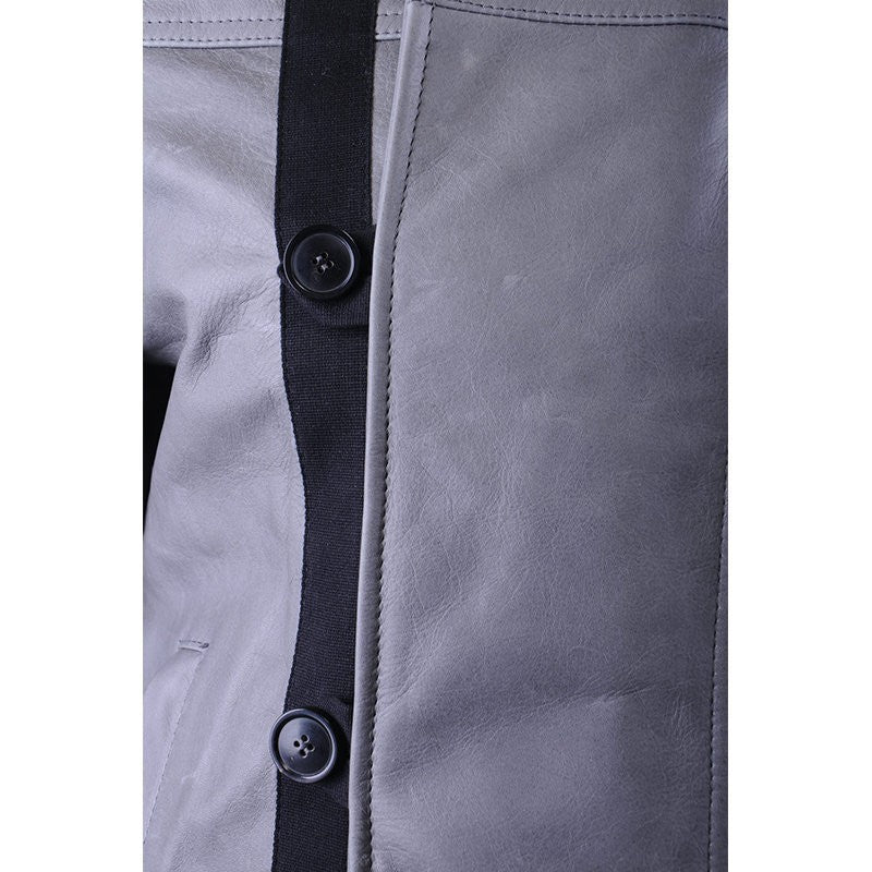 DIESEL Mens Biker Jacket Lambskin Leather Quilted Winter Outwear Coat Italy