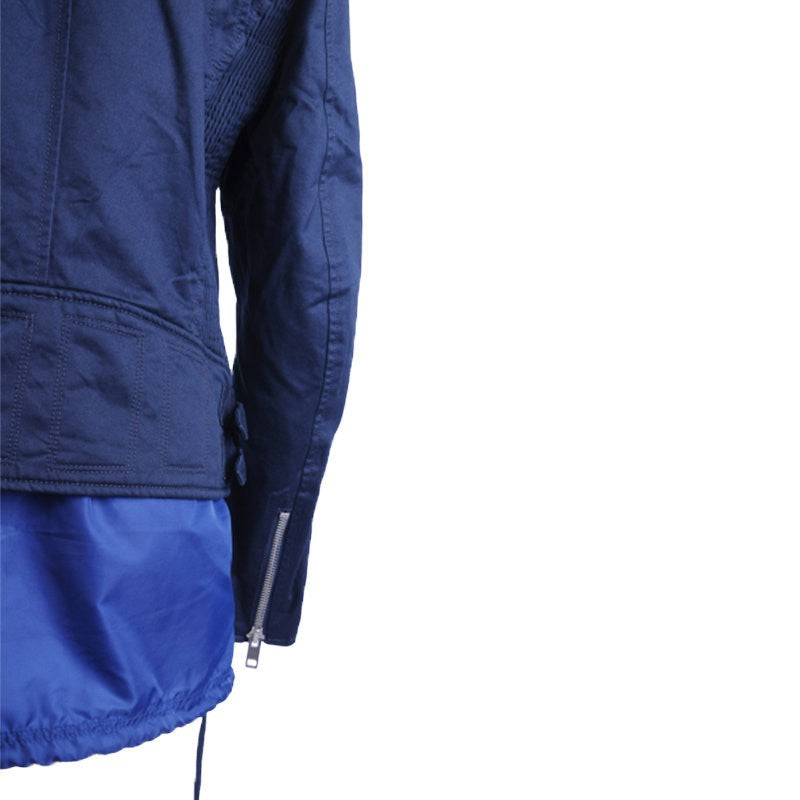 DIESEL J Machine Womens Biker Jacket Removable Hood Winter Casual Cotton Coat