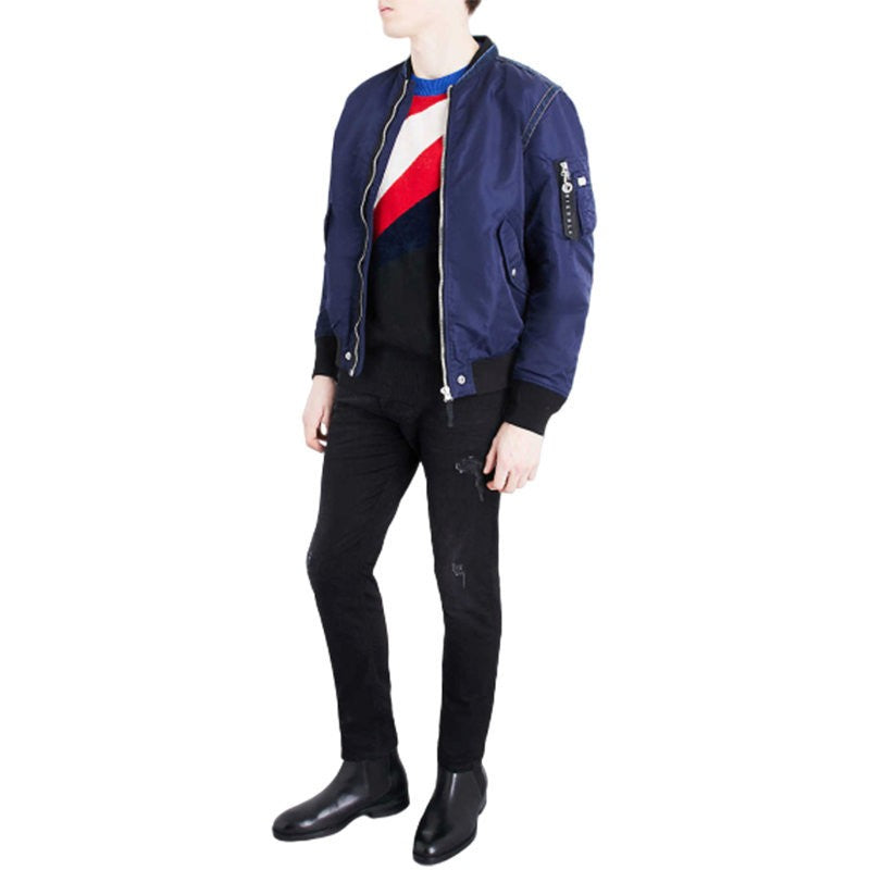 DIESEL J HOWLER 0LANN 8AT Mens Bomber Jacket Padded Casual Winter Varsity Coat