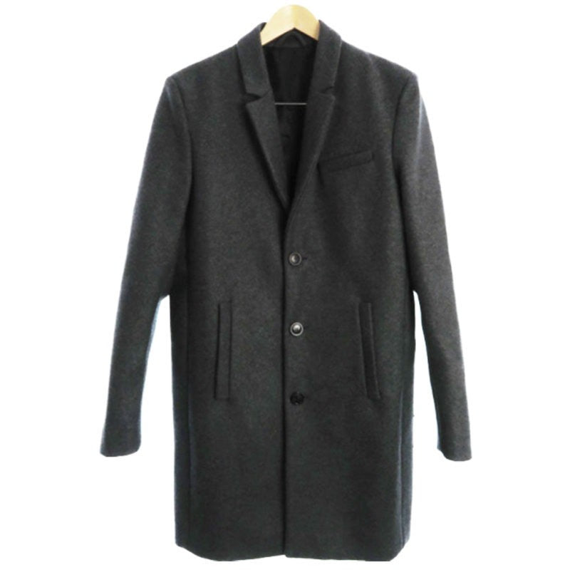 DIESEL JOPRAB BG16P 912 Mens Trench Coat Virgin Wool Single Breasted Overcoat