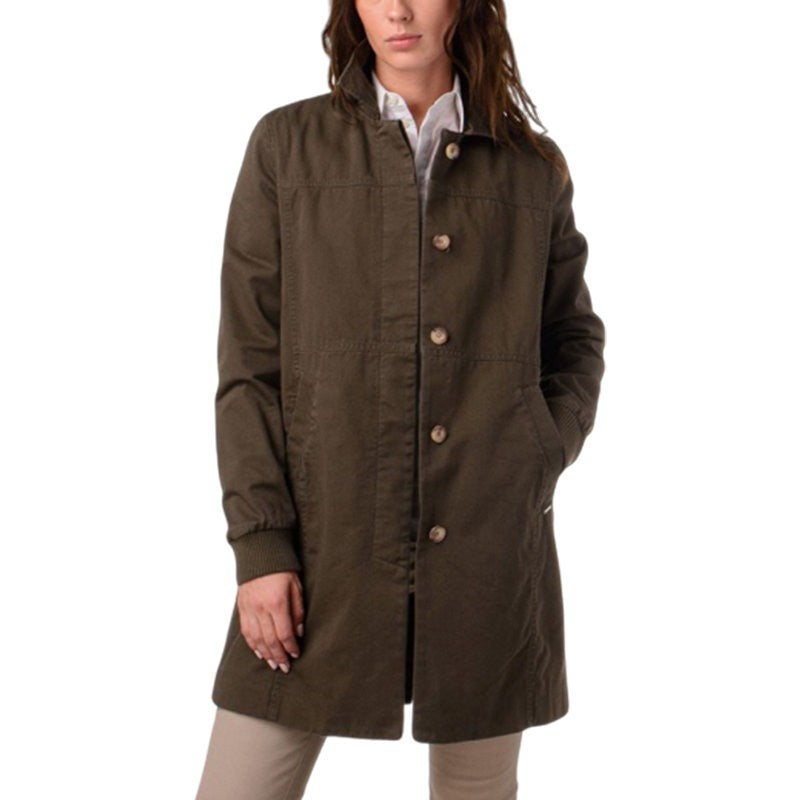 DIESEL R Brina RNKAS Womens Parka Jacket Casual Winter Military Green Long Coat