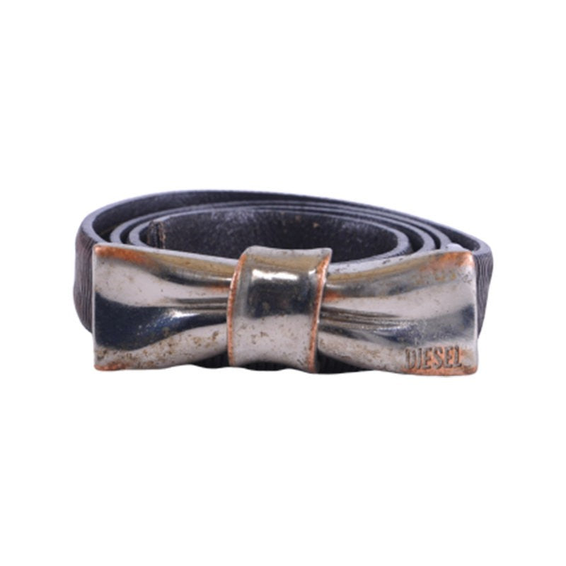 DIESEL BAZIEL Womens Belt Vintage Leather Ladies Waist Belts Snake Pattern Italy