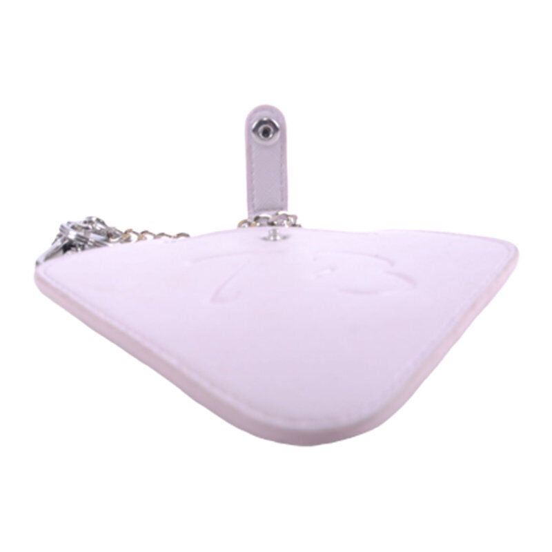 DIESEL Womens Keyring Pink Leather Id Card Small wallet Metal Link Chain Keyring