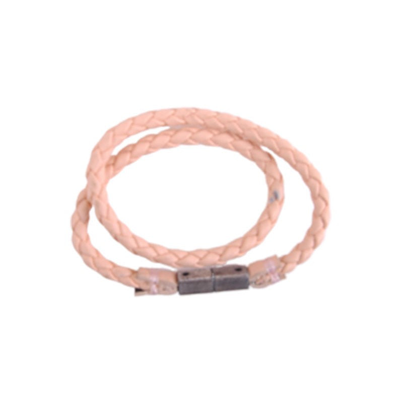 DIESEL Womens Bracelets Ladies Wristband Vintage Stud Closing Braided Bracelets