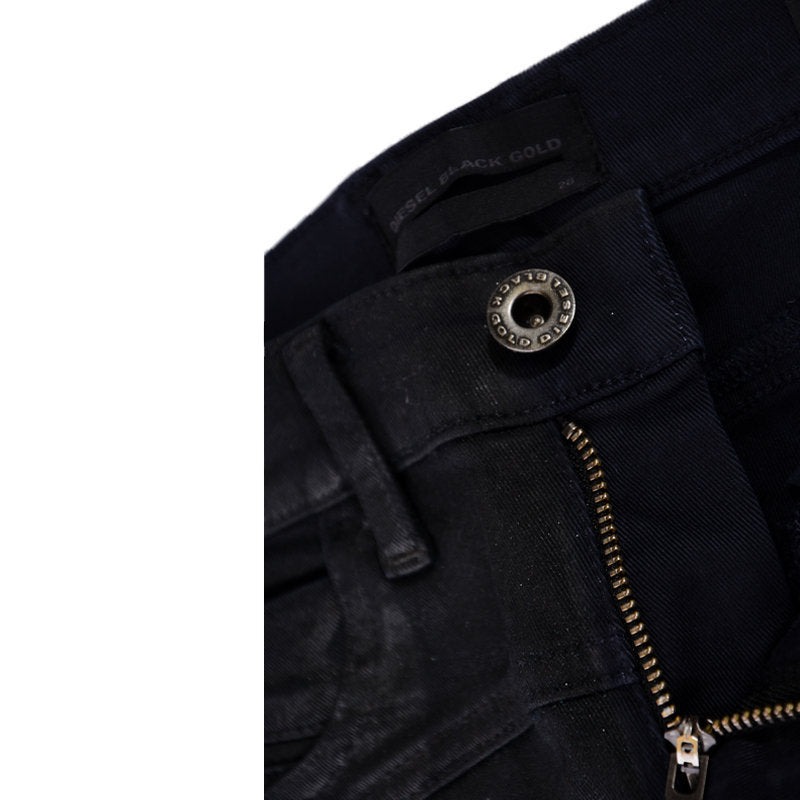 DIESEL BLACK GOLD TYPE 163C BG3AD Womens Jeans Stretch Slim Fit Black Wax Pants