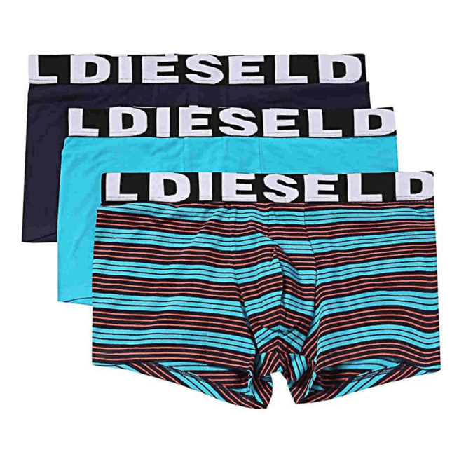 DIESEL UMBR ANDER Mens Boxer Trunks 3X Pack Soft Stretch Cotton Underwear
