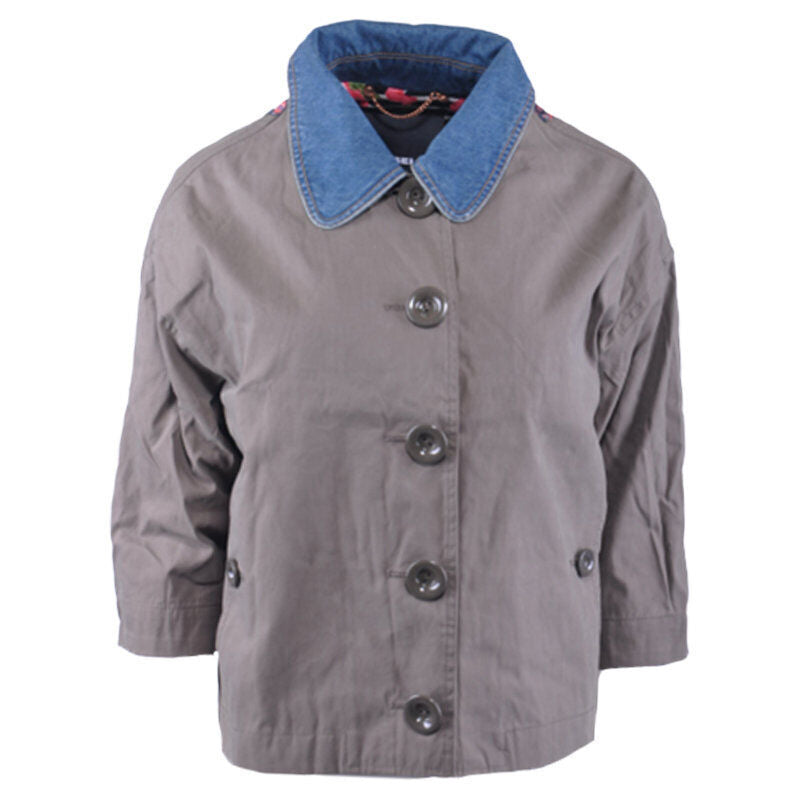 DIESEL G KYLA A 0TAPT Womens Denim Jacket Button Long Sleeve Winter Outwear Coat