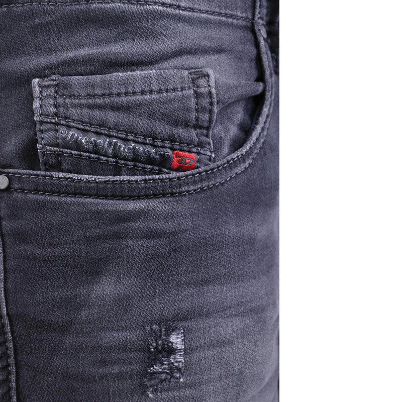 DIESEL GRUPEE NE 0856S Womens Denim Sweat Jogg Jeans Distressed Slim Fit Skinny