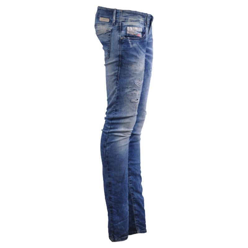 DIESLE GREPEE NE 0607W Womens Denim Sweat Jogg Jeans Distressed Slim Fit Skinny