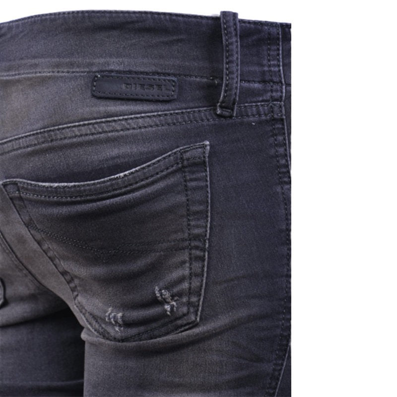 DIESEL GRUPEE NE 0835B Womens Denim Jeans Sweat Jogg Stretch Slim Skinny Black