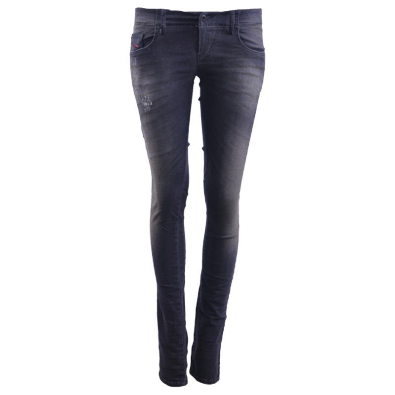 DIESEL GRUPEE NE 0835B Womens Denim Jeans Sweat Jogg Stretch Slim Skinny Black