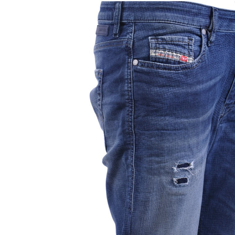 DIESEL RIZZO NE 0666W Womens Denim Jeans Distressed Regular Fit Sweat Jogg Pant