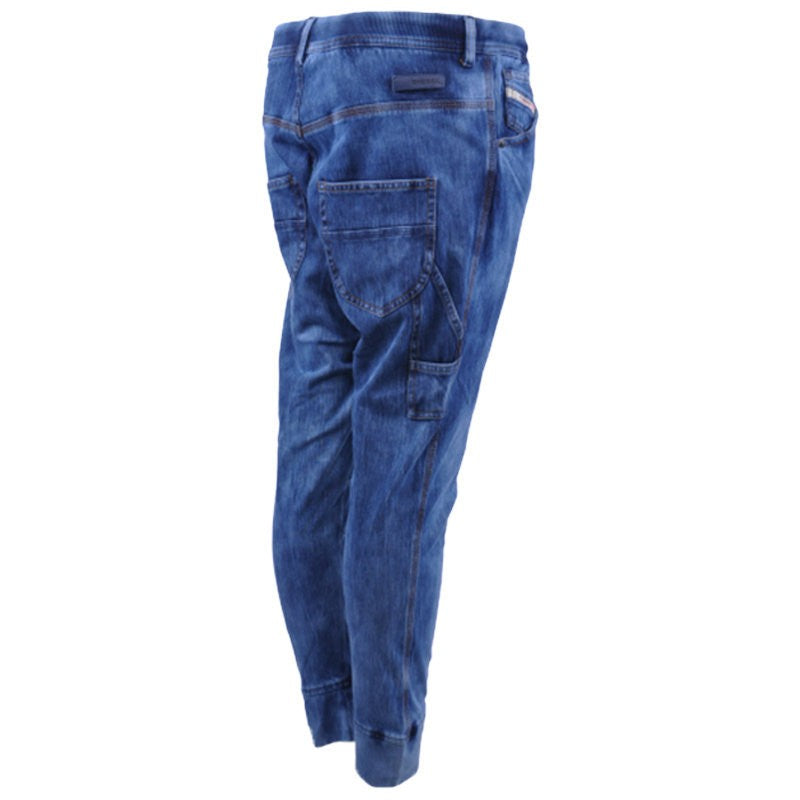 DIESEL TINTSIE NE 00HQK Womens Denim Blue Jogg Jeans Relaxed Fit Sweat Pant