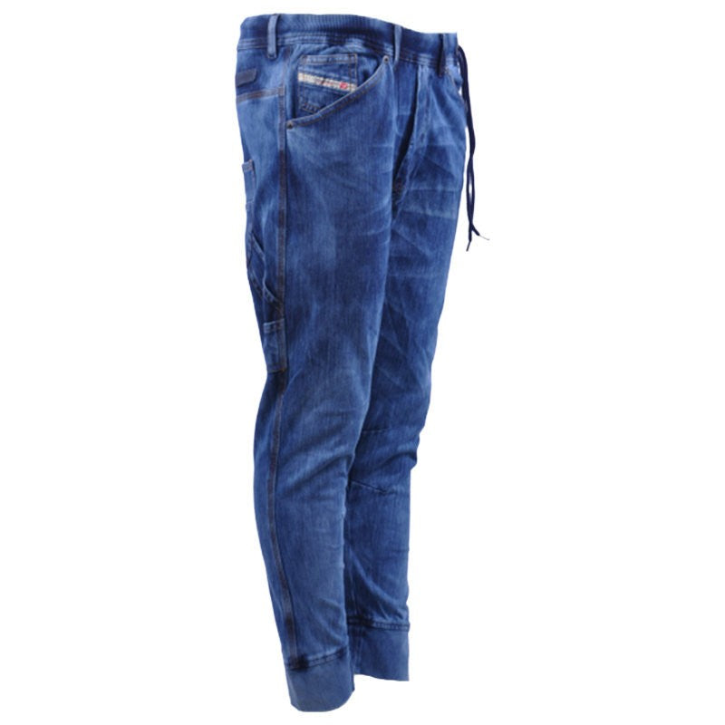 DIESEL TINTSIE NE 00HQK Womens Denim Blue Jogg Jeans Relaxed Fit Sweat Pant