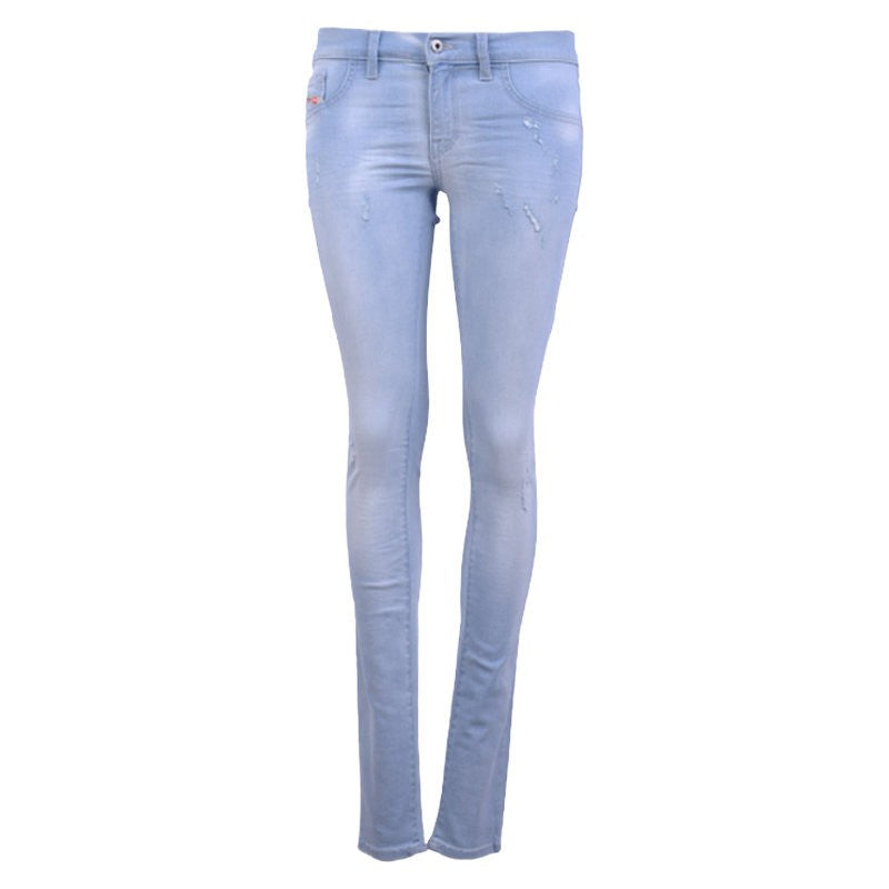 DIESEL LIVIER RS001 Womens Denim Jeans Distressed Jegging Super Slim Fit Skinny