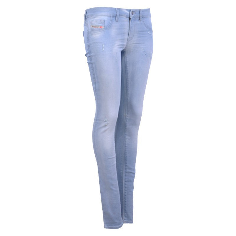DIESEL LIVIER RS001 Womens Denim Jeans Distressed Jegging Super Slim Fit Skinny