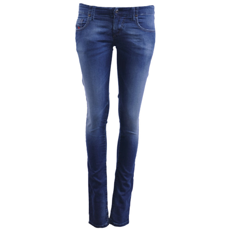 DIESEL GRUPEE NE 0674Y Womens Denim Jogg Jeans Slim Fit Skinny Blue Sweat Pant