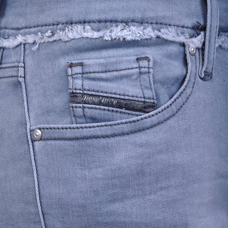 DIESEL SLANDY-ANKLE-W 084QB Womens Jeans Grey Denim Pant Trouser Soft Plus Jeans