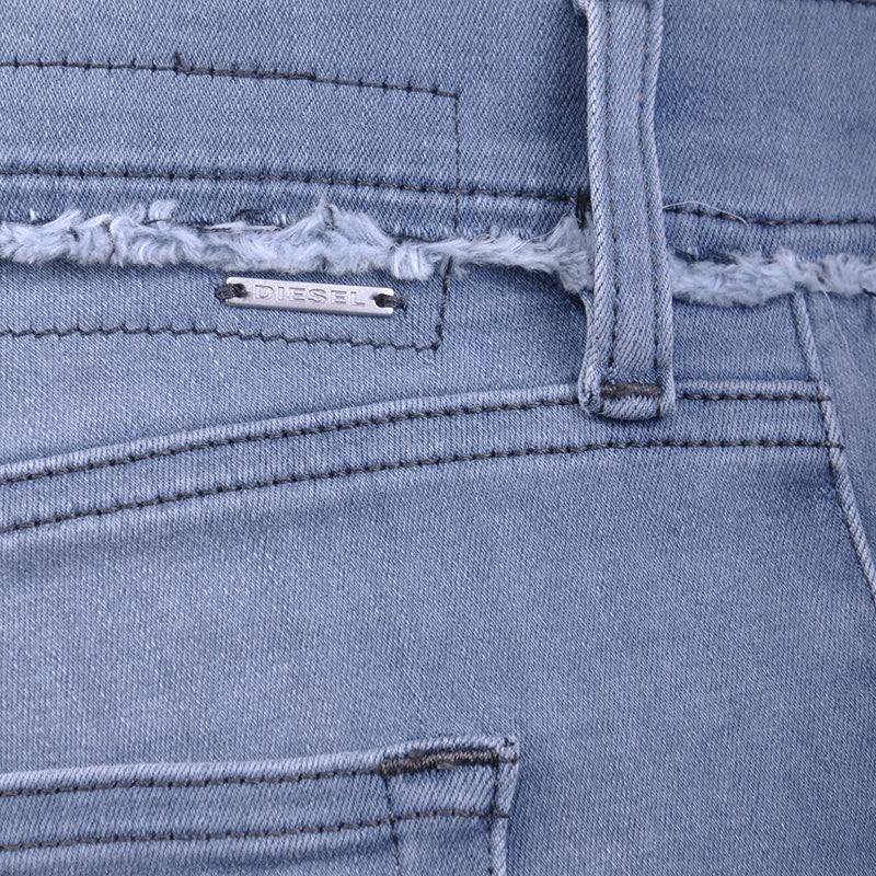 DIESEL SLANDY-ANKLE-W 084QB Womens Jeans Grey Denim Pant Trouser Soft Plus Jeans