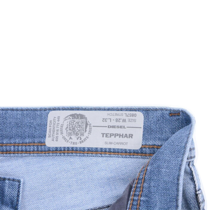 DIESEL TEPPHAR 0854Z Mens Denim Jeans Distressed Lyocell Stretch Slim Fit Carrot