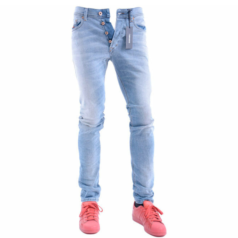 DIESEL TEPPHAR 0854Z Mens Denim Jeans Distressed Lyocell Stretch Slim Fit Carrot