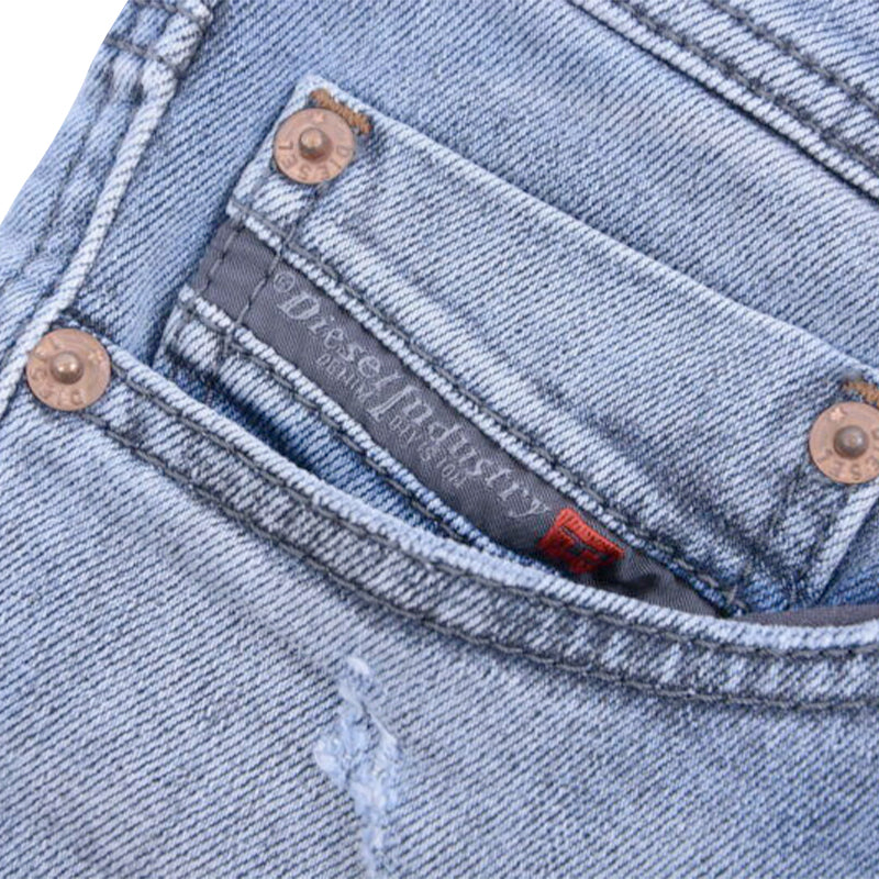 DIESEL TEPPHAR 0854Z Mens Denim Jeans Distressed Lyocell Stretch Slim Fit Carrot