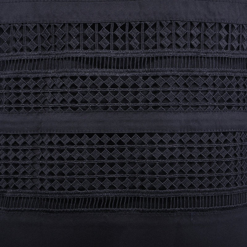 DIESEL BLACK GOLD DAZEN BGMBG 900 Women Dress Black Short Sleeve Party Wear maxi