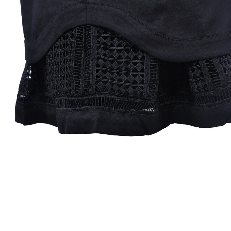 DIESEL BLACK GOLD DAZEN BGMBG 900 Women Dress Black Short Sleeve Party Wear maxi