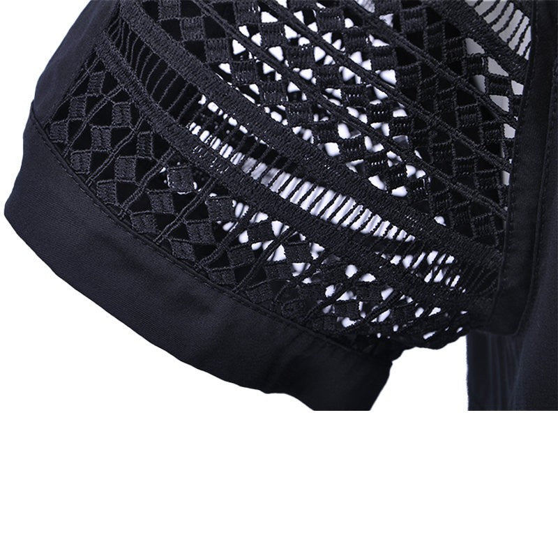 DIESEL BLACK GOLD DAZEN BGMBG 900 Women Dress Black Short Sleeve Party Wear maxi