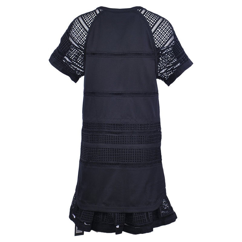 DIESEL BLACK GOLD DAZEN BGMBG 900 Women Dress Black Short Sleeve Party Wear maxi