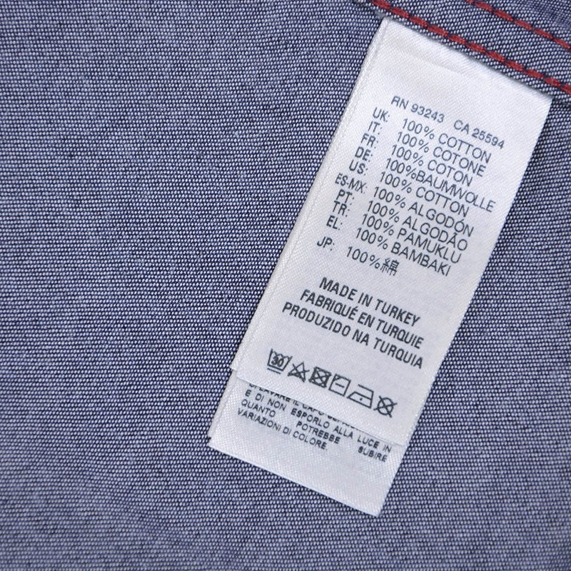 DIESEL NEW SONORA E 0BAMP Mens Denim Shirt Long Sleeve Casual Plain Blue Shirt