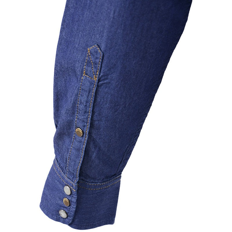 DIESEL NEW SONORA E 0BAMP Mens Denim Shirt Long Sleeve Casual Plain Blue Shirt