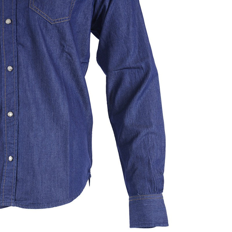 DIESEL NEW SONORA E 0BAMP Mens Denim Shirt Long Sleeve Casual Plain Blue Shirt