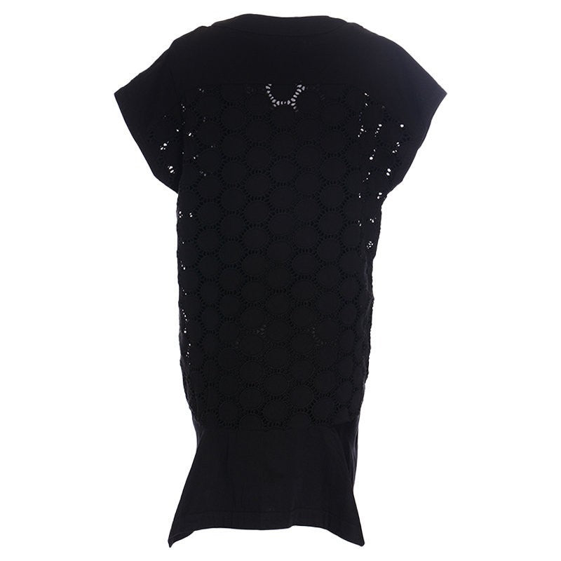 DIESEL BLACK GOLD DIKIE BITO BGFFK Womens Dress Maxi Long Short Sleeve Black Top