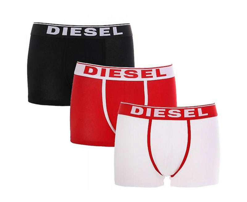 DIESEL UMBX DAMIEN Fresh & Bright Mens Boxer Trunks Underwear 3X Pack Stretch