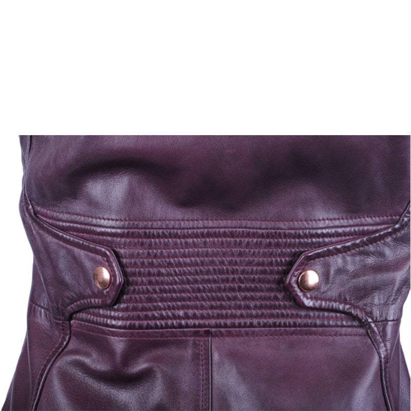 DIESEL L KAREN ABITO 62E Womens Sleeveless Leather Dress Party Maxi Long Bodycon