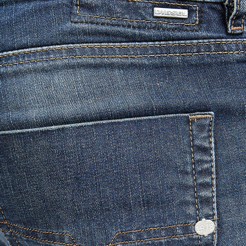 DIESEL TEPPHAR 0853R Mens Denim Jeans Stretch Slim Fit Carrot Leg Button Blue