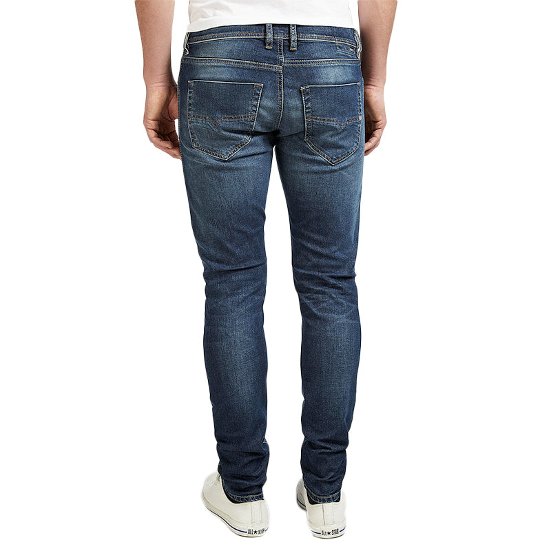 DIESEL TEPPHAR 0853R Mens Denim Jeans Stretch Slim Fit Carrot Leg Button Blue