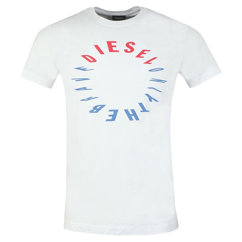 DIESEL T DIEGO Y2 Mens T-Shirt Short Sleeve Crew Neck Tees Casual White Tops