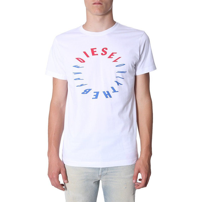 DIESEL T DIEGO Y2 Mens T-Shirt Short Sleeve Crew Neck Tees Casual White Tops