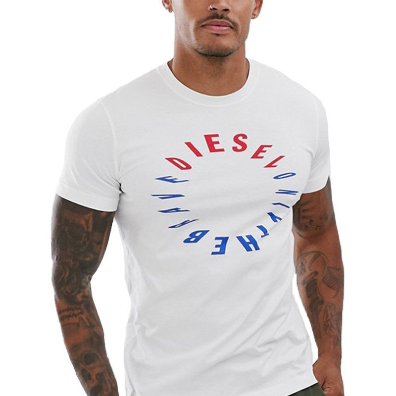 DIESEL T DIEGO Y2 Mens T-Shirt Short Sleeve Crew Neck Tees Casual White Tops