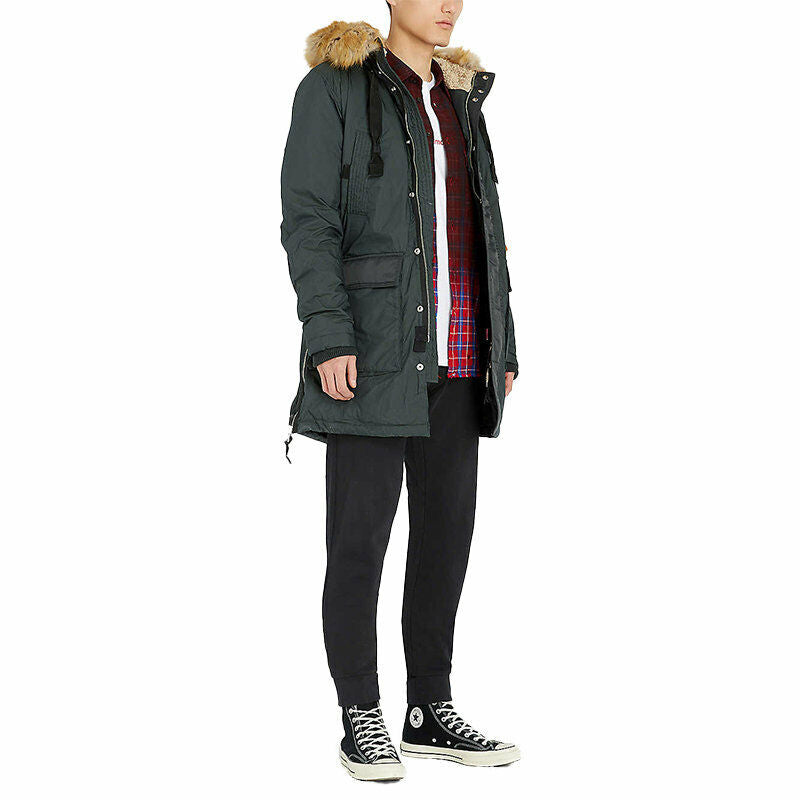 DIESEL S MILLER Mens Shirts Buffalo Check Cotton Long Sleeve Casual Shirts Red L