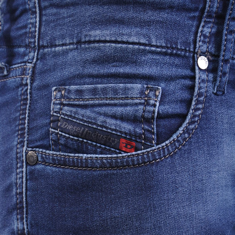 DIESEL GRUPEE NE 0674Y Womens Denim Jogg Jeans Slim Fit Skinny Blue Sweat Pant