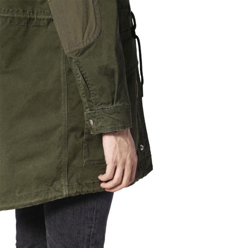 DIESEL W DIVISION 5AV Mens Parka Jacket Casual Winter Long Hooded Military Coat
