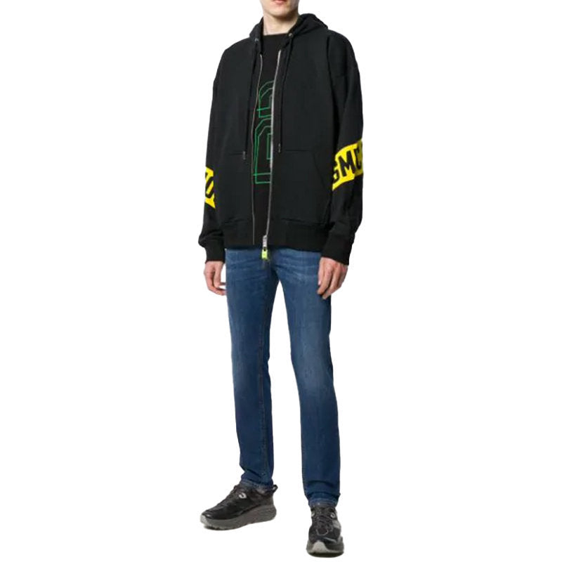 DIESEL S ALBY ZIP FELPA Men Hoodies Full Zip Casual Black Hooded Sweatshirt XS-M