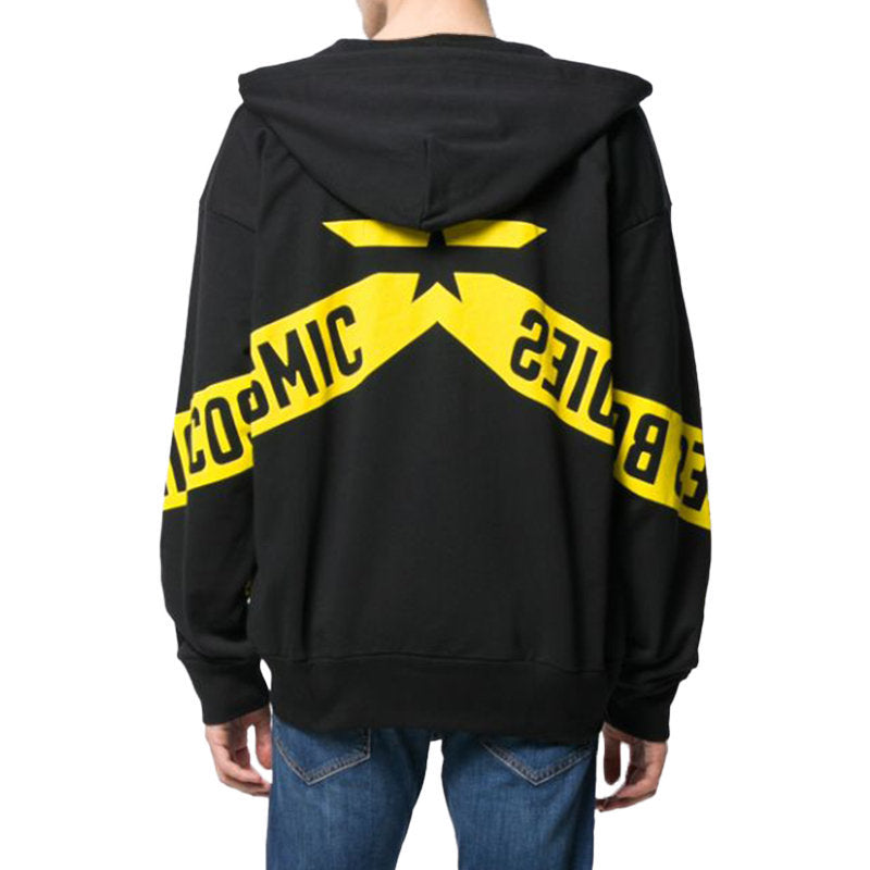 DIESEL S ALBY ZIP FELPA Men Hoodies Full Zip Casual Black Hooded Sweatshirt XS-M