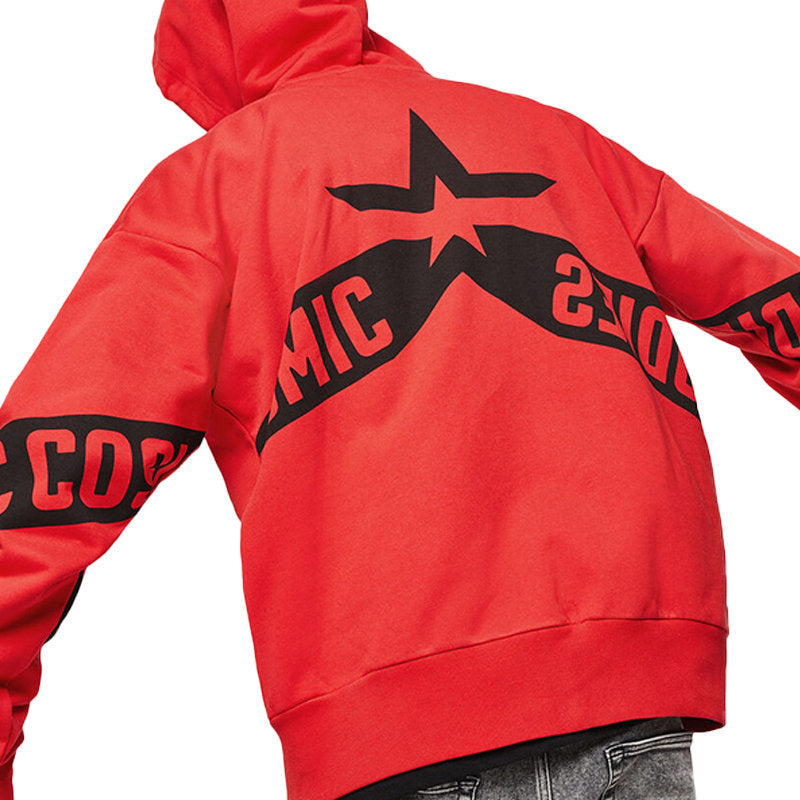 DIESEL S ALBY ZIP FELPA Men Hoodies Full Zip Red Top Casual Hooded Sweatshirt XS