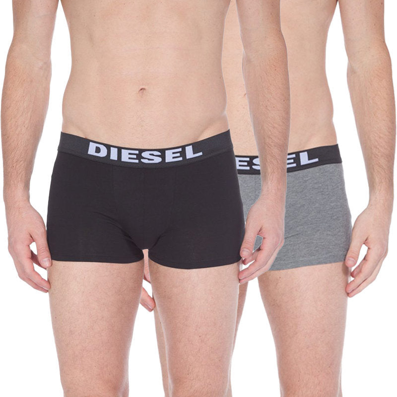 DIESEL UMBX ROCCO 02 Mens Short Boxer Trunk 2x Pack Stretch Cotton Underwear