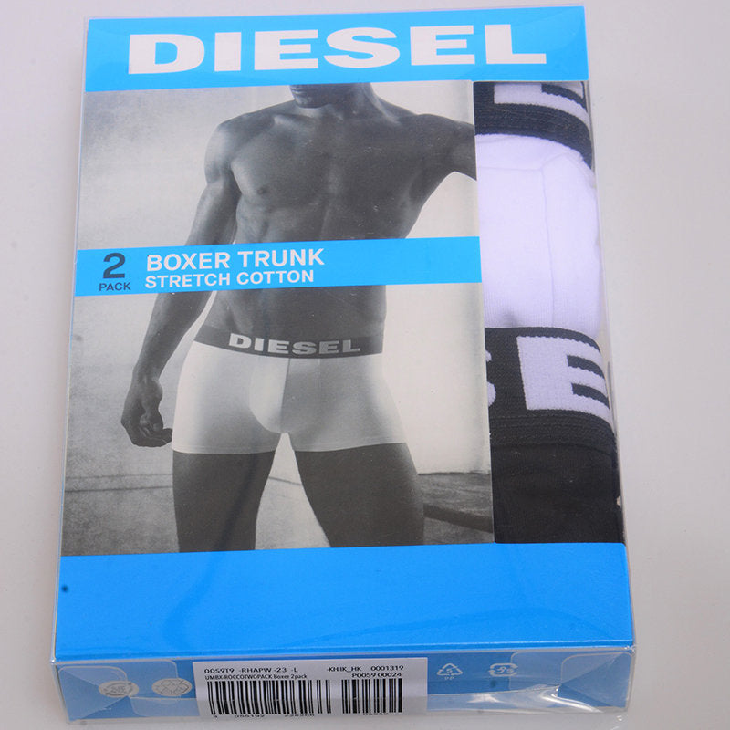 DIESEL UMBX ROCCO 23 Mens Short Boxer Trunk 2x Pack Stretch Cotton Underwear