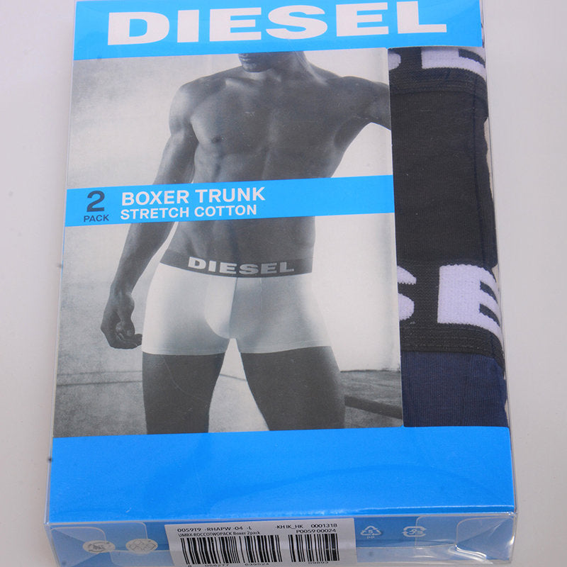 DIESEL UMBX ROCCO 04 Mens Short Boxer Trunk 2x Pack Stretch Cotton Underwear